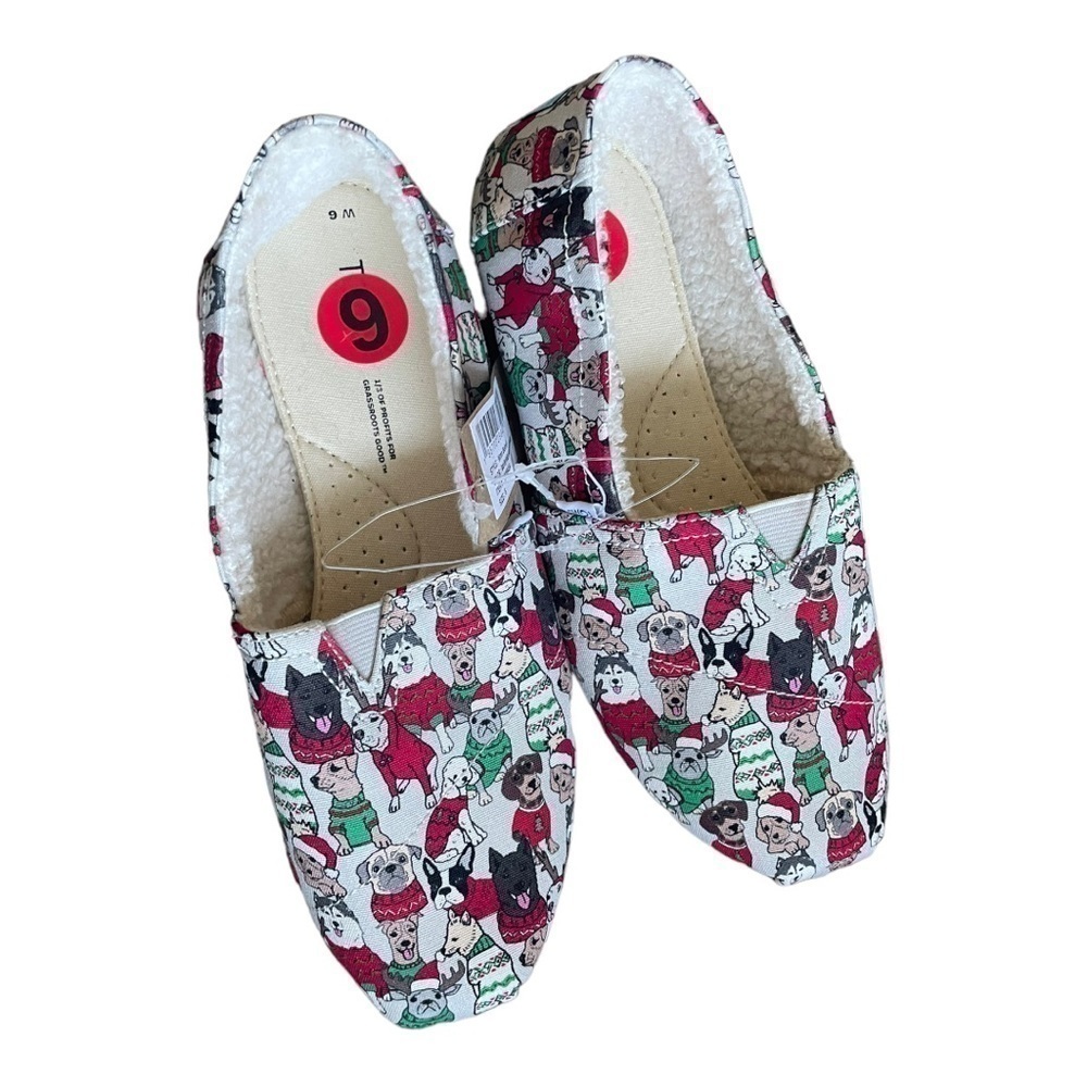 Toms Dogs Winter Sweaters 6 Christmas Shearling Lined Shoes Holiday